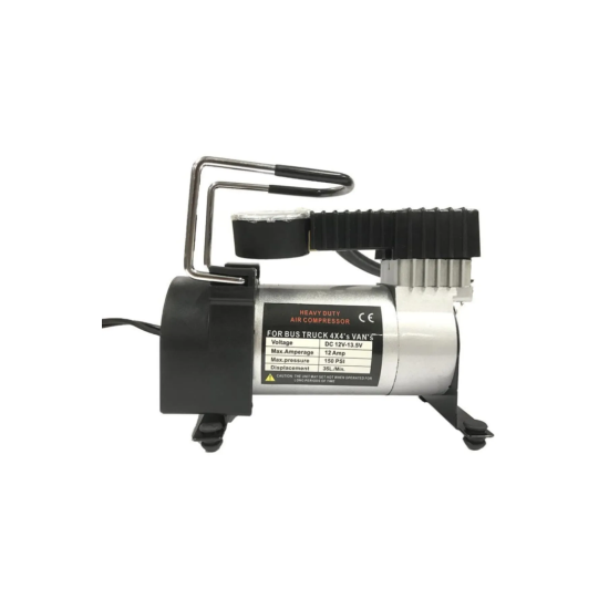 Kingstar Oto Lastik Hava Kompresörü Metal Görünümlü, Çakmaklıklı, 12v 150 Psi